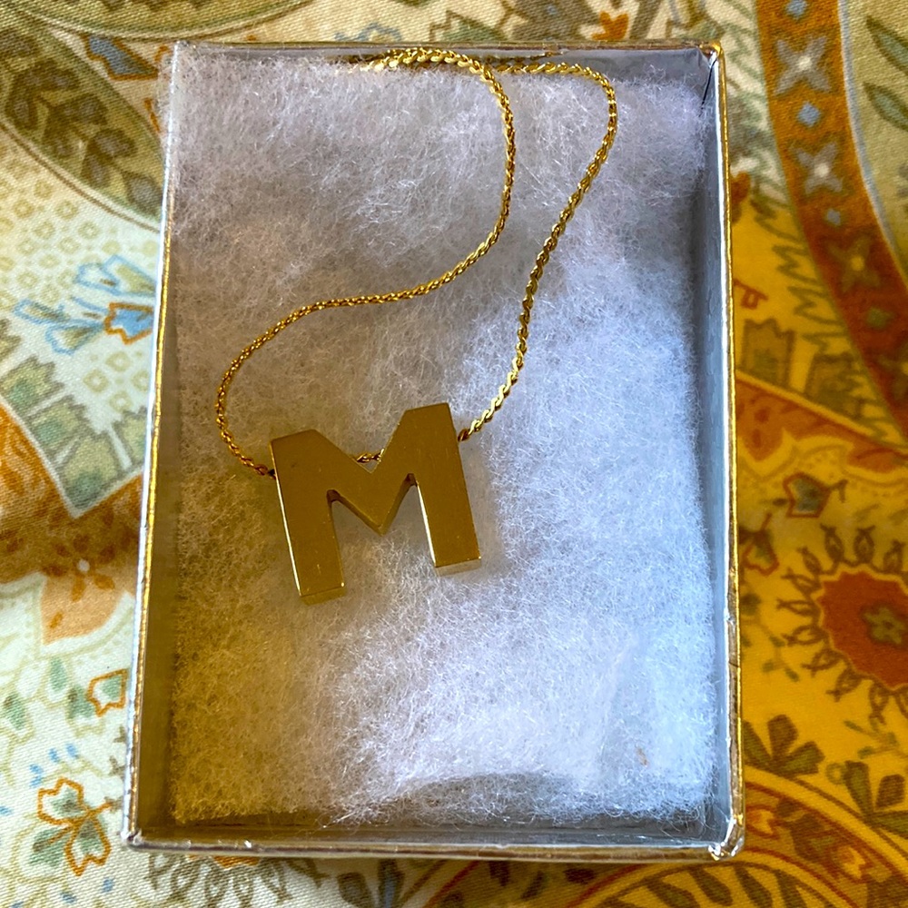 Initial M necklace